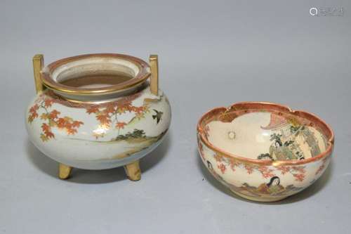 Two Japanese Satsuma Ware