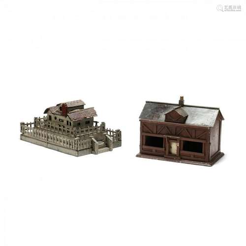 Two Folk Art Miniature Houses