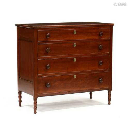 American Sheraton Cherry Chest of Drawers