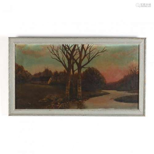 A Vintage American Landscape Painting by Louise