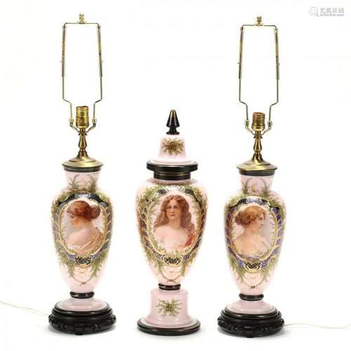 Bristol Glass Garniture Set