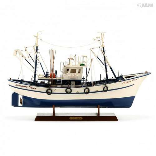 Large Wooden Model of Virginia Fishing Boat