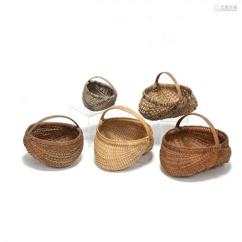 A Group of Five Buttocks Baskets