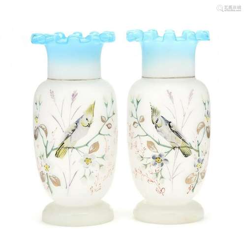 Pair of Bristol Glass Vases