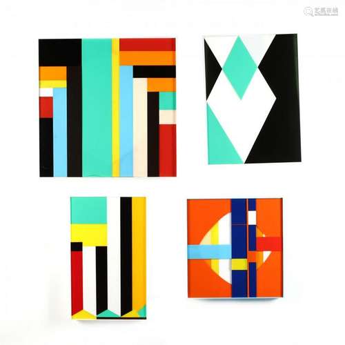 Saul Brenner (NC), Four Acrylic Wall Sculptures