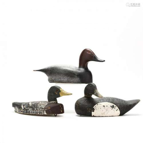 Three Antique Duck Decoys