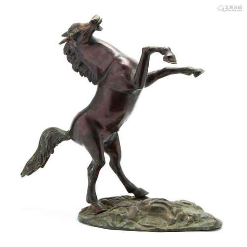 Continental Bronze Sculpture of a Rearing Stallion