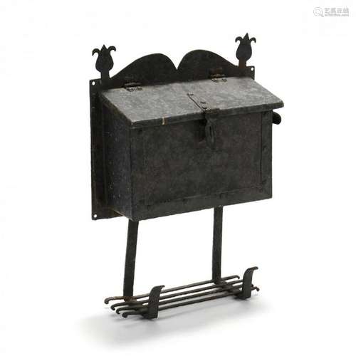 Vintage Arts and Crafts Iron Mailbox