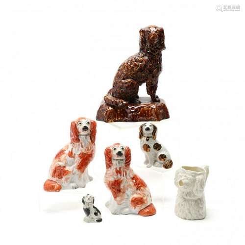 A Selection of Pottery Spaniels