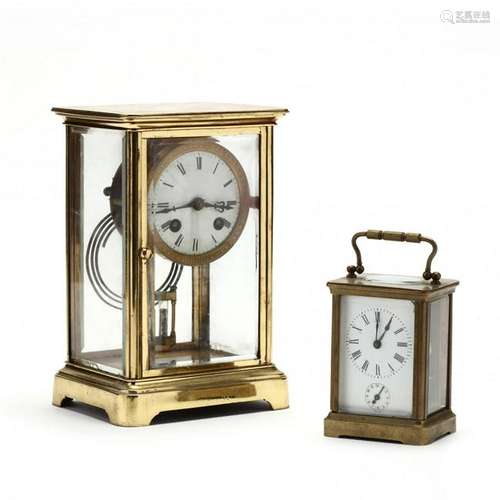 Two Brass Carriage Clocks