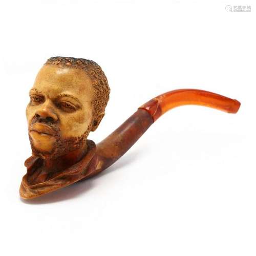 Antique Meerschaum Pipe Featuring African Subject