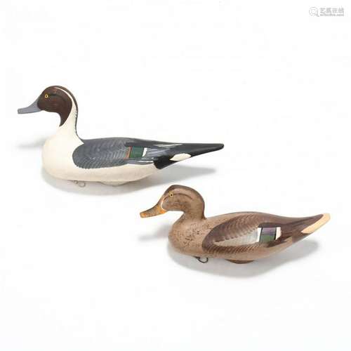 Captain Harry Jobes, Pintail Pair of Decoys