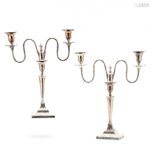 A Pair of Antique Neoclassical Style Candelabra