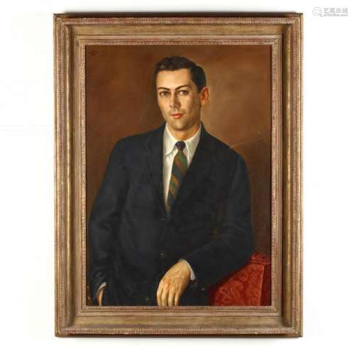 Vintage Portrait of Carl Milton Barnes (NC, 1924-1978)