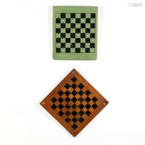 Two Vintage Double Sided Game Boards