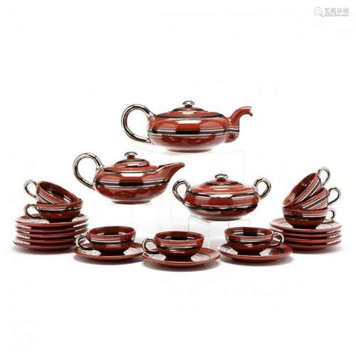 (22) Piece Vintage Italian Pottery Tea Set