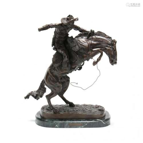 after Frederic Remington (1861-1909),  Bronco Buster