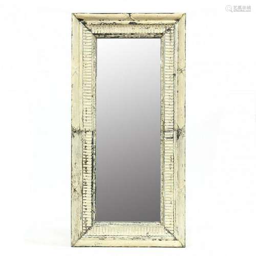 Large Custom Architectural Pressed Tin Mirror